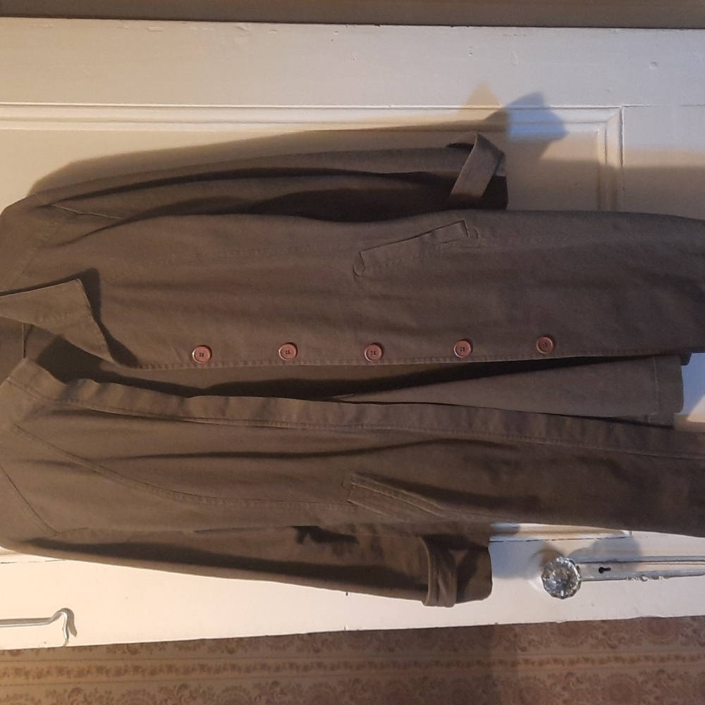 Mac & Jac army green trench coat size 12